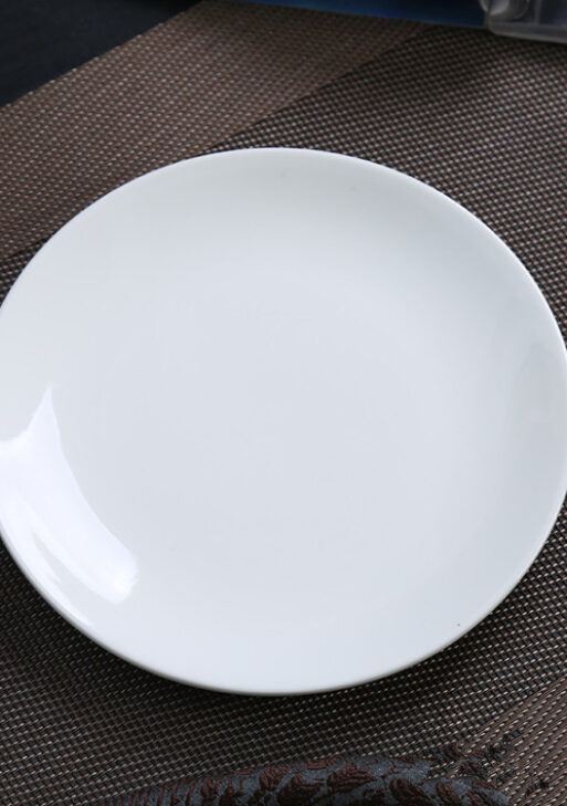 10 inches White Dinner Plate Set, Microwave and Dishwasher Safe for Everyday Use